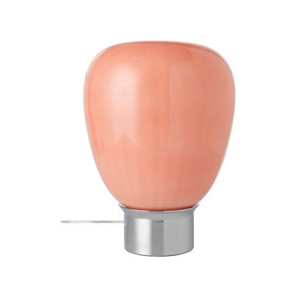 Różowa/w kolorze srebra z połyskiem szklana lampa stołowa (wysokość 34 cm) Balloon – Ellos Home