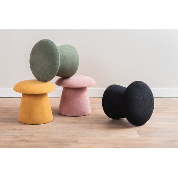 Jasnoróżowy aksamitny puf Mushroom – Leitmotiv-image-1