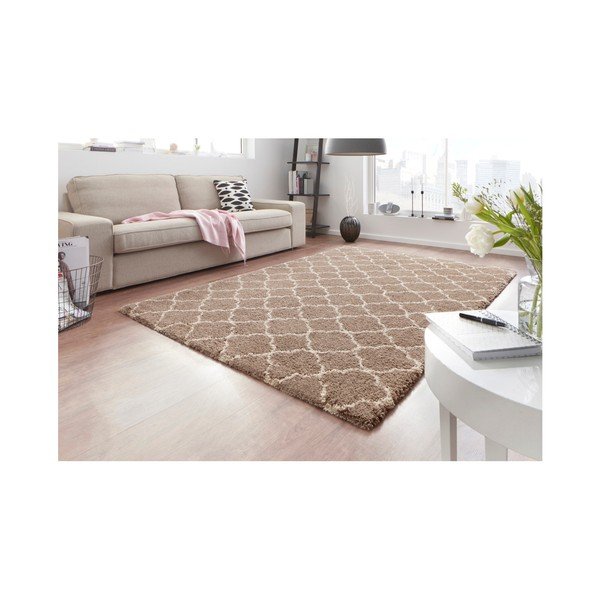 Brązowy dywan Mint Rugs Grace Brown Cream, 80x150 cm-image-1