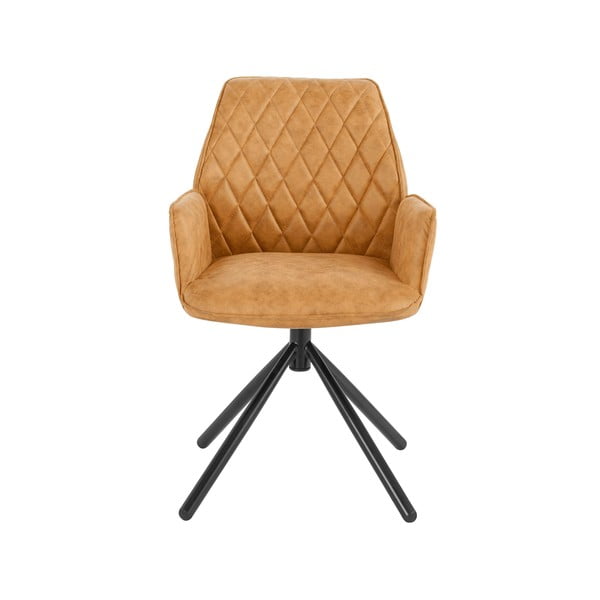 Żółte tapicerowane fotele jadalniane zestaw 2 szt. Preston – Støraa-image-1