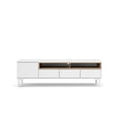 Biała szafka pod TV 156x48x48 cm Roomers – Tvilum