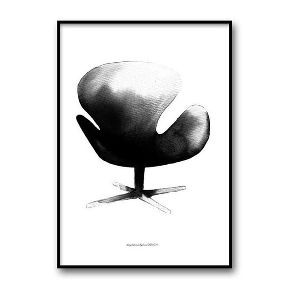 Plakat autorski Swan Chair, 50x70 cm