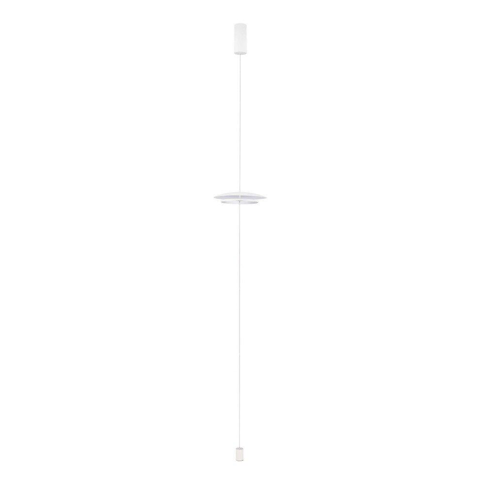Aluminiowa lampa stojąca LED ze ściemniaczem w matowym białym kolorze (wysokość 330 cm) Olos – Nova Luce