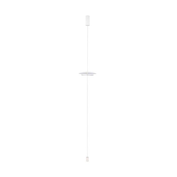 Aluminiowa lampa stojąca LED ze ściemniaczem w matowym białym kolorze (wysokość 330 cm) Olos – Nova Luce