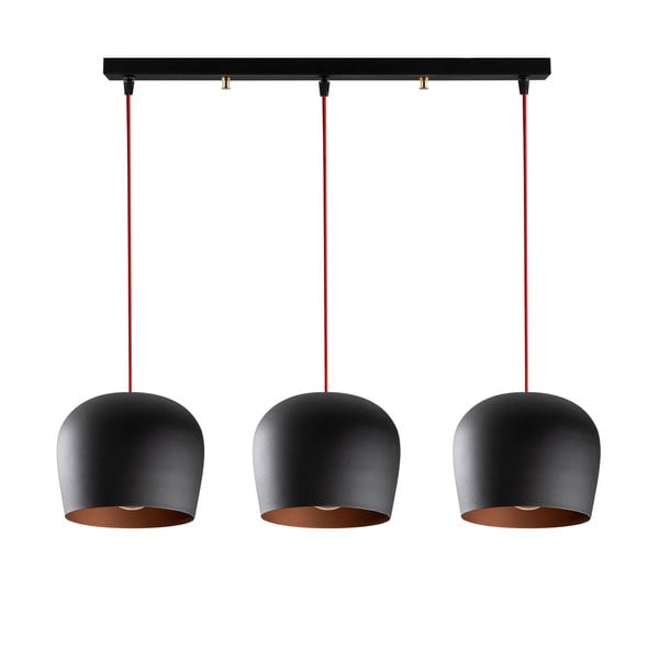 Czarna lampa wisząca z metalowym kloszem Berceste – Opviq lights-image-4