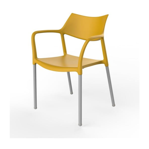 Zestaw 2 żółtych krzeseł ogrodowych Resol Splash