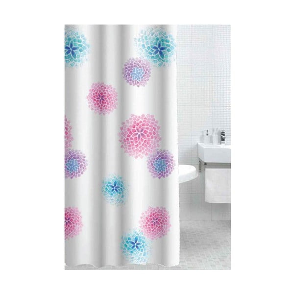 Zasłona prysznicowa Pink Blossom, 180x180 cm