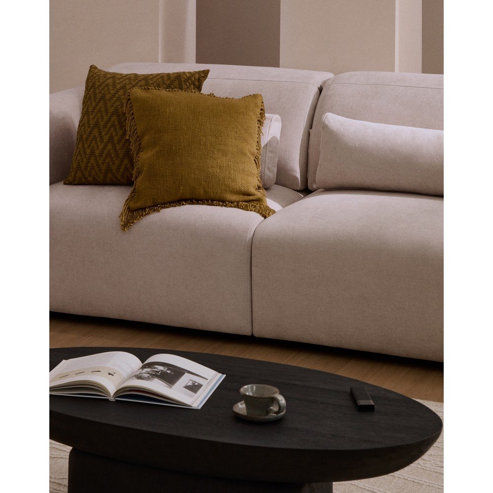 Beżowa częściowo rozkładana/rozkładana sofa z tkaniny szenilowej z szezlongiem 335 cm Lares – Kave Home (zdjęcie 11)