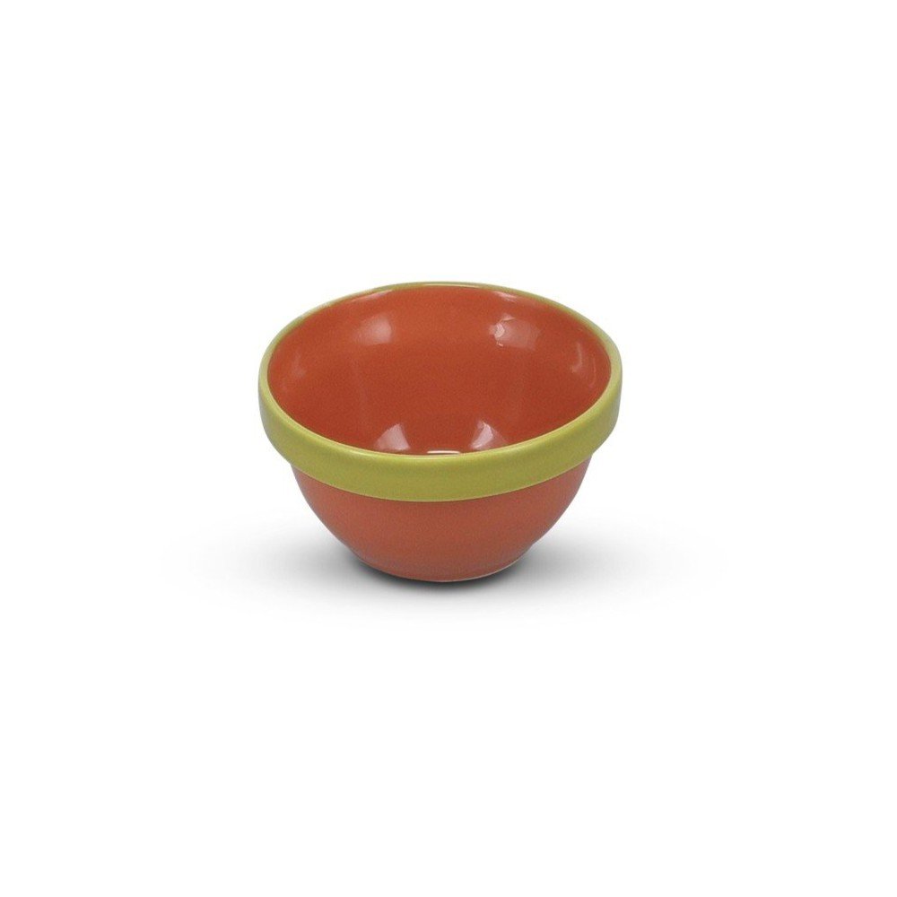Zielona/pomarańczowa kamionkowa miska 170 ml Duo – ONA