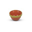 Zielona/pomarańczowa kamionkowa miska 170 ml Duo – ONA
