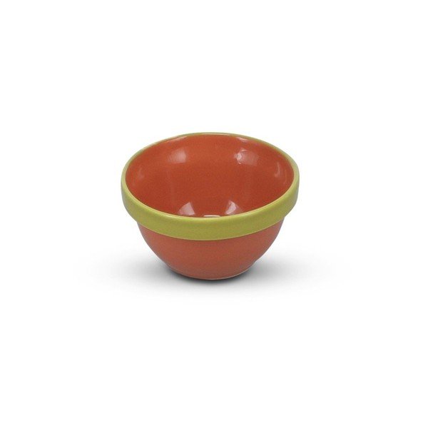 Zielona/pomarańczowa kamionkowa miska 170 ml Duo – ONA