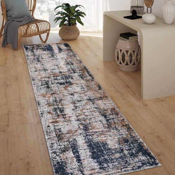 Niebieski chodnik odpowiedni do prania 80x200 cm Abstract Colors – Vitaus-image-1