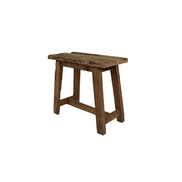 Stołek z drewna tekowego HSM collection Rustical, dł. 50 cm-image-1