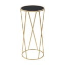 Stołek w czarno-złotym kolorze Mauro Ferretti Glam Simple, wys.75 cm