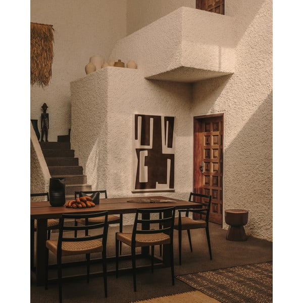 Czarno-naturalne krzesła z litego drewna dębowego zestaw 2 szt. Analy – Kave Home-image-2