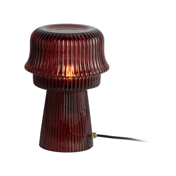 Bordowa szklana lampa stołowa (wysokość 26 cm) Cadiz – Leitmotiv-image-2