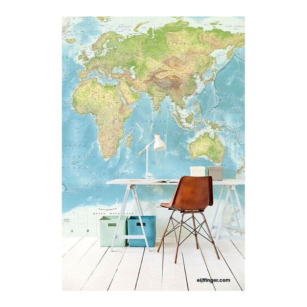 Tapeta tekstylna World Map, 280x372 cm