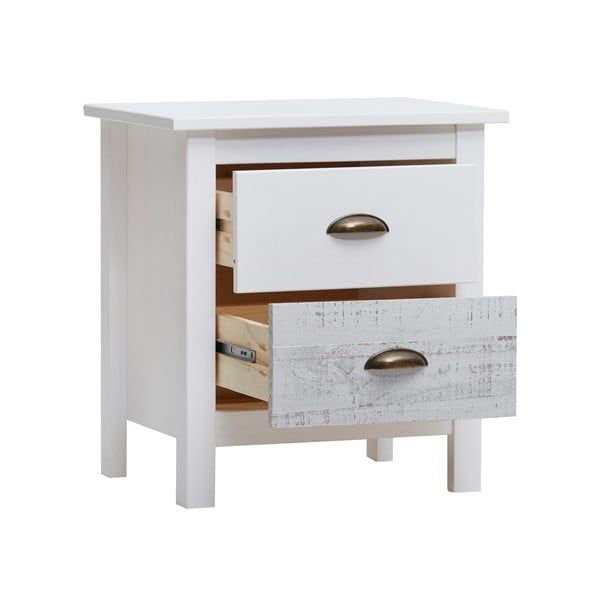 Biało-szara szafka nocna Marckeric Romantica, 46x50 cm-image-4