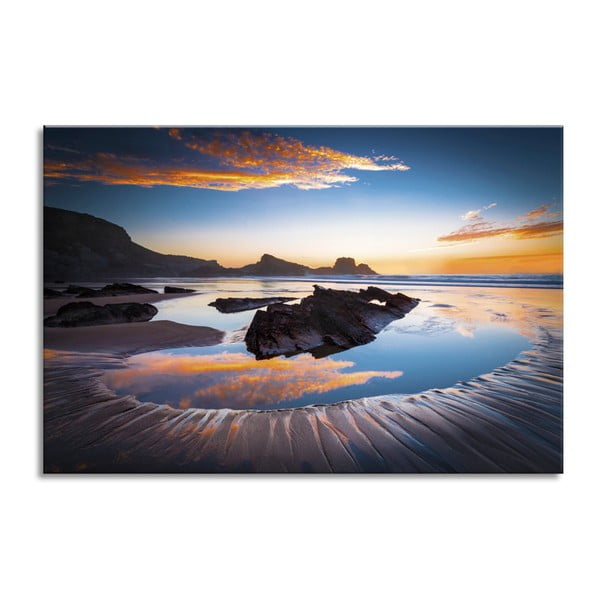 Obraz Styler Glasspik Views Ocean Sunset, 80x120 cm
