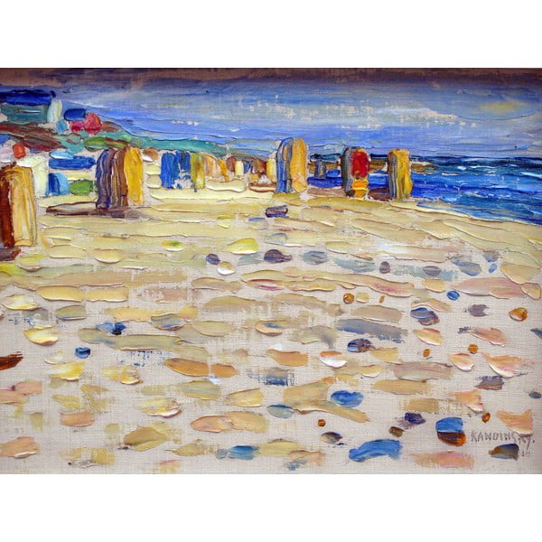 Obraz – reprodukcja 70x50 cm Holland - Beach Chairs, Wassily Kandinsky – Fedkolor