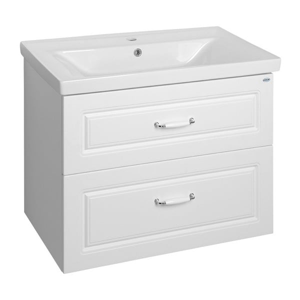 Biała wisząca szafka bez umywalki 76,5x60 cm Favolo – Sapho