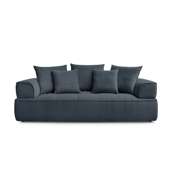 Ciemnoniebieska sofa z tkaniny szenilowej 237 cm Whesley – Bobochic Paris