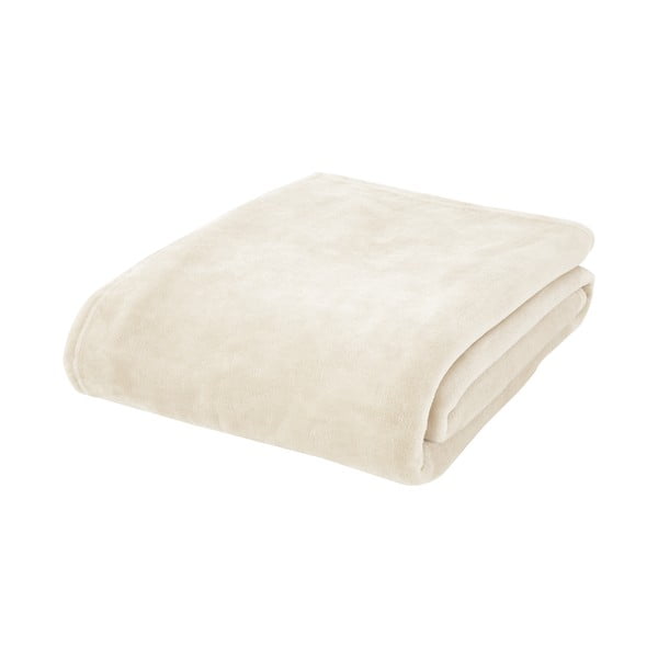 Kremowy koc z mikropluszu 130x170 cm Raschel Velvet – Catherine Lansfield