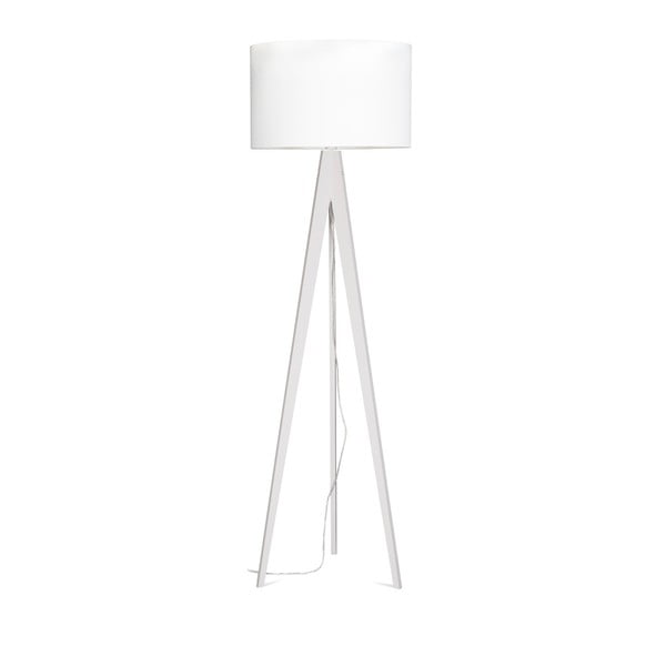 Biała lampa stojąca 4room Artist, biała lakierowana brzoza, 150 cm