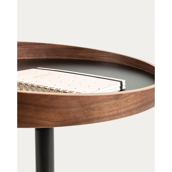 Okrągły stolik z blatem w dekorze orzecha ø 46 cm Kaori – Kave Home-image-2