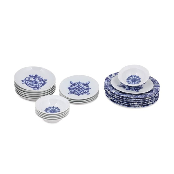 24-częściowy zestaw talerzy porcelanowych Kutahya Manilla-image-2