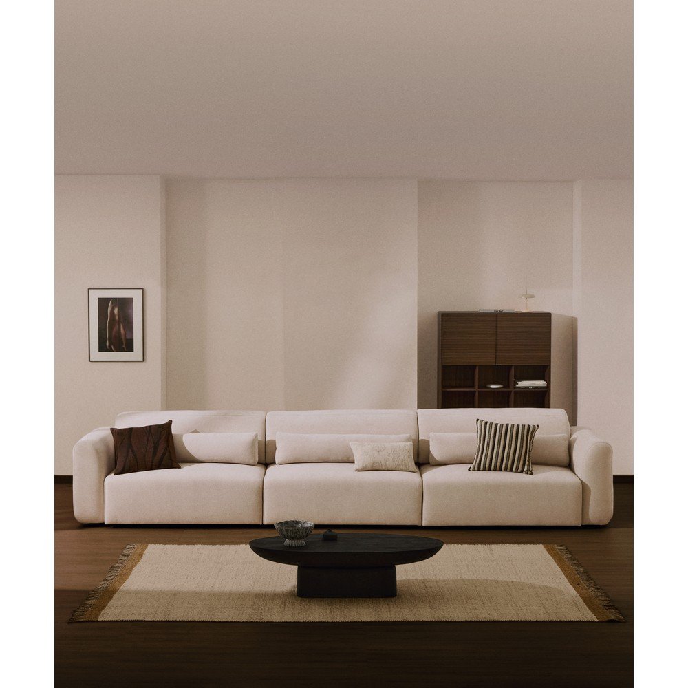 Beżowa częściowo rozkładana sofa z tkaniny szenilowej z szezlongiem 410 cm Lares – Kave Home (zdjęcie 7)