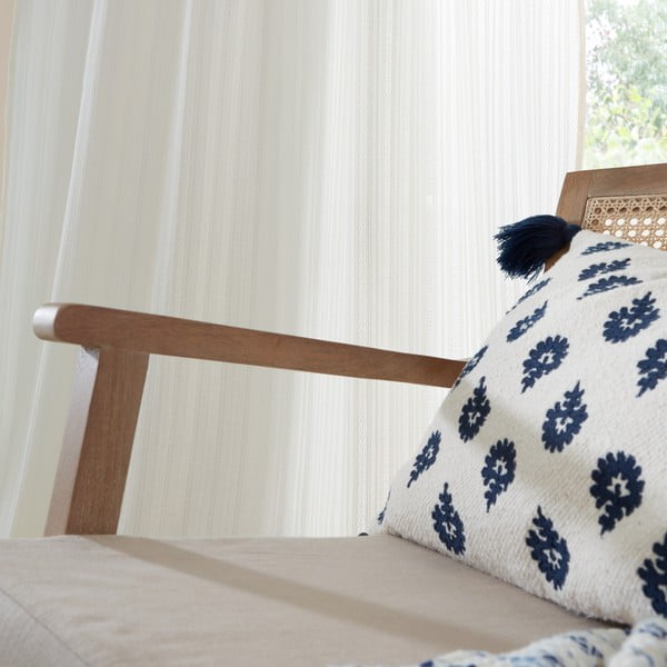 Biała bawełniana firanka 140x122 cm Zofia Broderie Anglaise – Pineapple Elephant-image-3