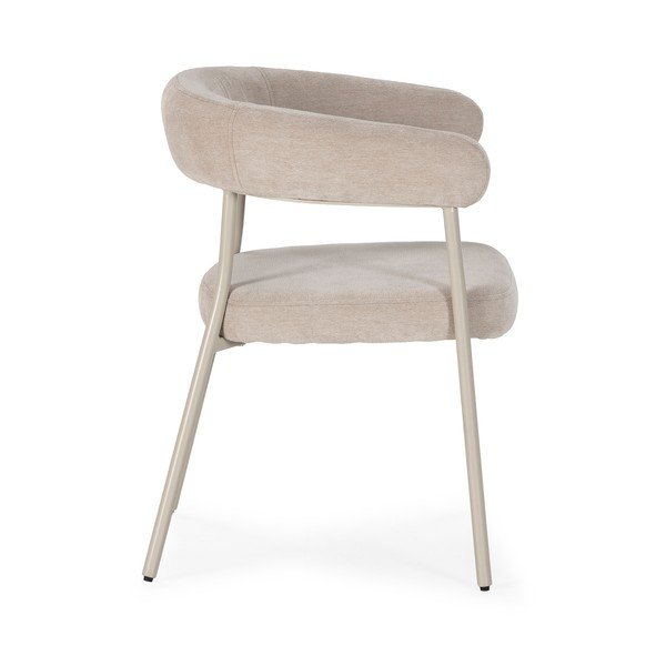 Beżowe tapicerowane fotele jadalniane zestaw z podłokietnikami 2 szt. Yuri – MOME-image-3