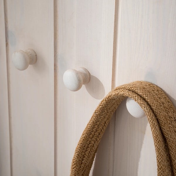 Biały zestaw do przedpokoju z litego drewna sosnowego 60x120x25 cm Anita – Støraa-image-4