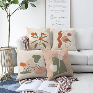 Zestaw 4 poszewek na poduszki Minimalist Cushion Covers Rainbow, 55x55 cm
