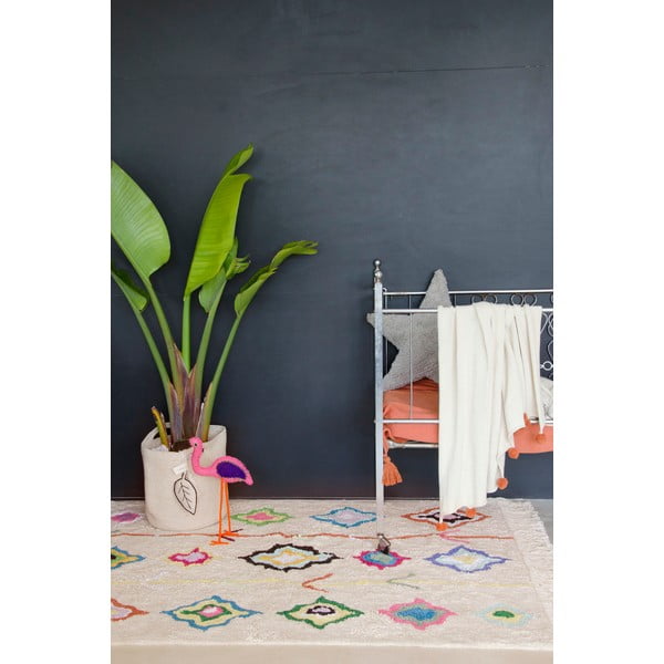 Kremowy bawełniany dywan tkany ręcznie odpowiedni do prania 170x240 cm Kaarol – Lorena Canals-image-4