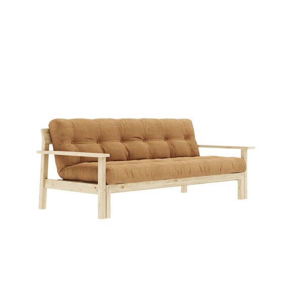 Musztardowa rozkładana sofa 218 cm Unwind – Karup Design-image-3