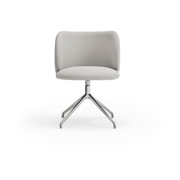 Jasnoszary tapicerowany fotel jadalniany Mogi – Teulat-image-1