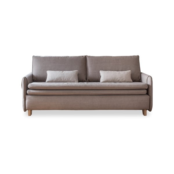 Jasnobrązowa rozkładana sofa 207 cm Simon – Miuform