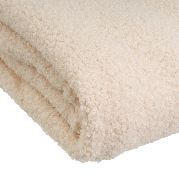 Beżowy koc z materiału bouclé 160x130 cm Sherpa – Casa Selección-image-2