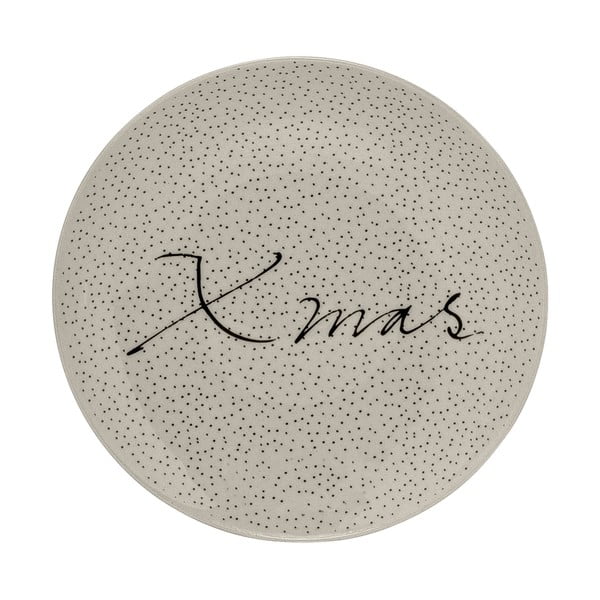 Biały kamionkowy talerz Bloomingville Snow, ⌀ 16 cm