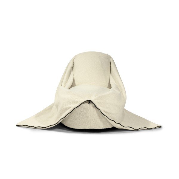 Brązowy dziecięcy worek do siedzenia z materiału bouclé Cocoon 100 – SLOWDOWN-image-2