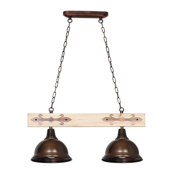 Lampa wisząca z drewnianymi detalami Glimte Albero I Dos