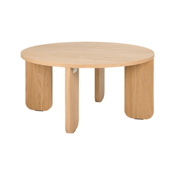 Okrągły stolik z blatem w dekorze dębu w naturalnym kolorze ø 75 cm Kuvu – noo.ma