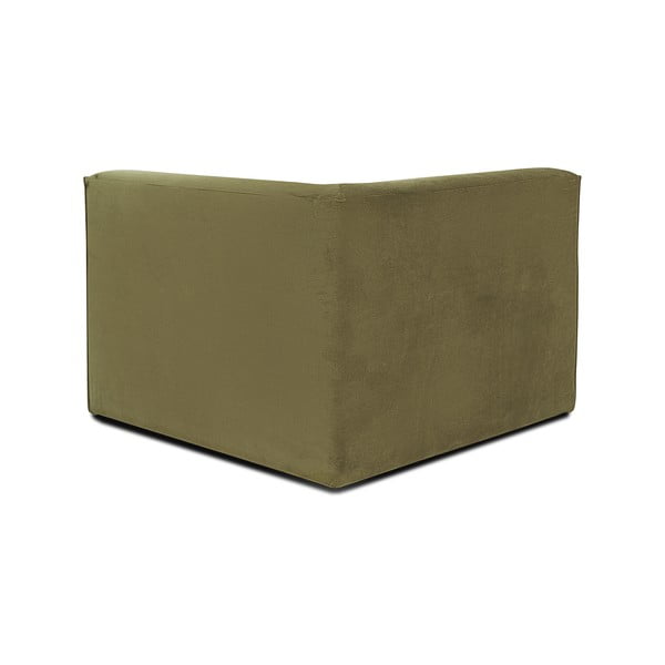 Zielony narożny moduł sztruksowej sofy Scandic Sting-image-3