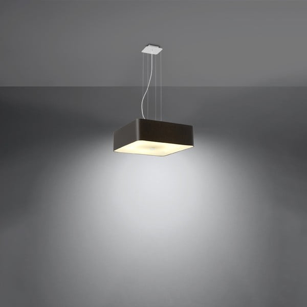 Czarna lampa z tekstylno-szklanym kloszem Kortez – Sollux-image-2