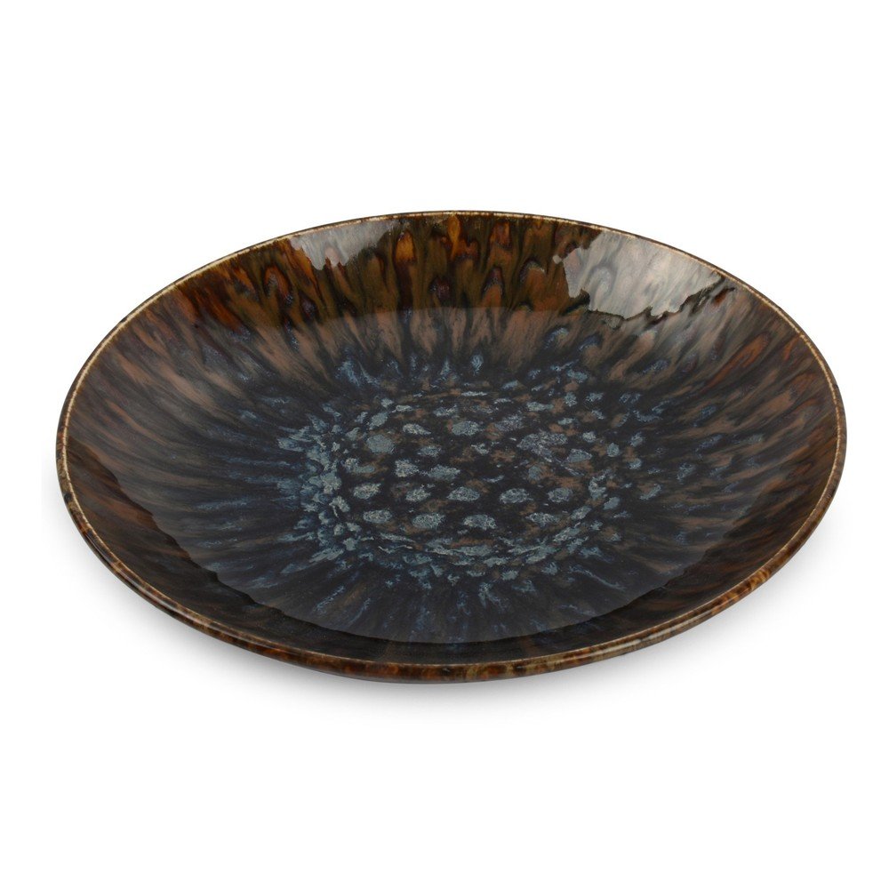 Brązowy głęboki porcelanowy talerz ø 26 cm Resto – BonBistro