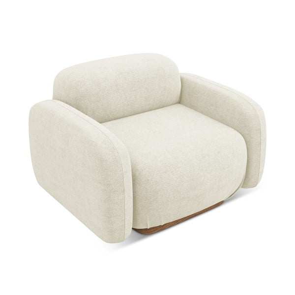 Kremowy moduł sofy z materiału bouclé Ailani – Makamii-image-2