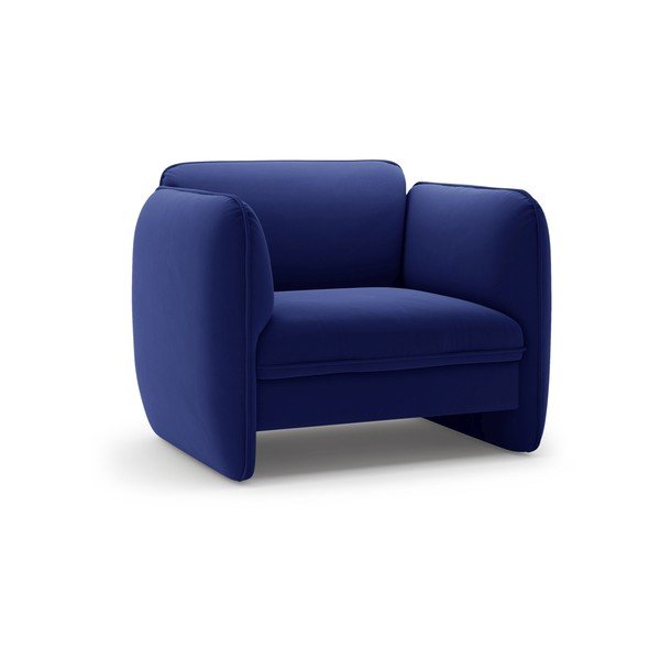 Niebieski aksamitny fotel Georgia – Micadoni 