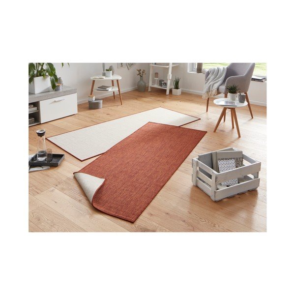 Ceglasty chodnik dwustronny odpowiedni na zewnątrz NORTHRUGS Miami, 80x350 cm-image-2